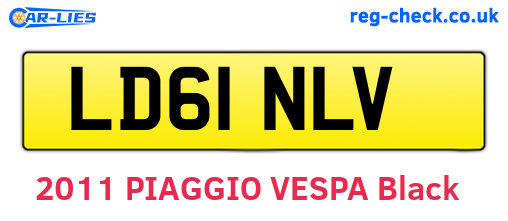 LD61NLV are the vehicle registration plates.