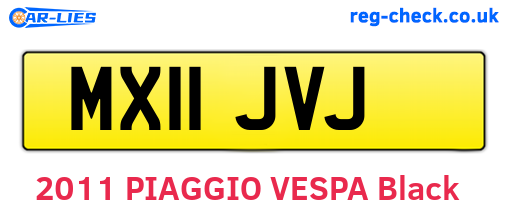MX11JVJ are the vehicle registration plates.