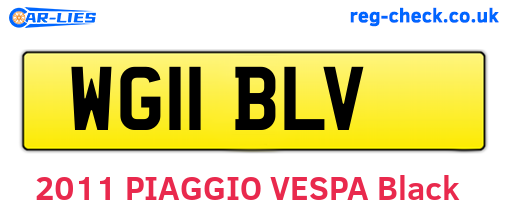 WG11BLV are the vehicle registration plates.