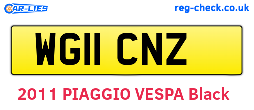 WG11CNZ are the vehicle registration plates.