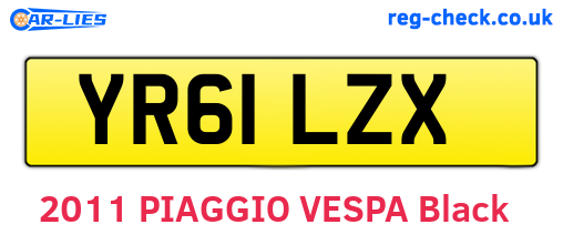YR61LZX are the vehicle registration plates.