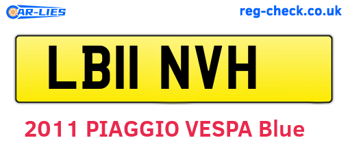 LB11NVH are the vehicle registration plates.