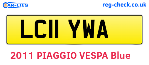 LC11YWA are the vehicle registration plates.