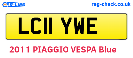 LC11YWE are the vehicle registration plates.