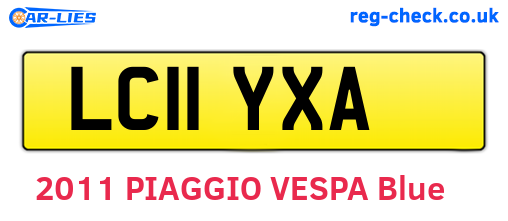 LC11YXA are the vehicle registration plates.