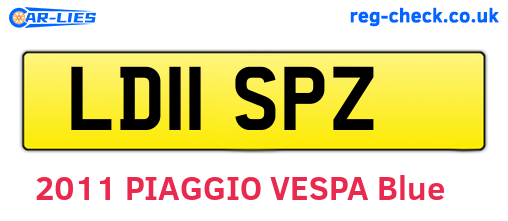 LD11SPZ are the vehicle registration plates.