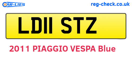 LD11STZ are the vehicle registration plates.
