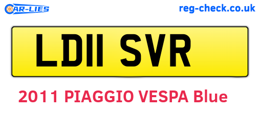 LD11SVR are the vehicle registration plates.