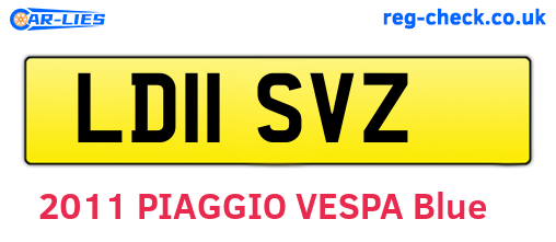 LD11SVZ are the vehicle registration plates.