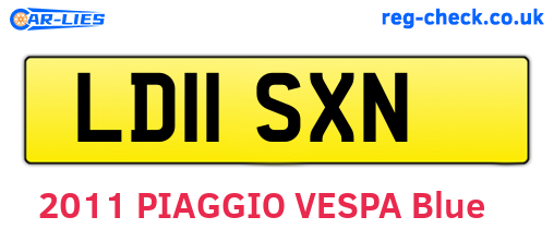 LD11SXN are the vehicle registration plates.