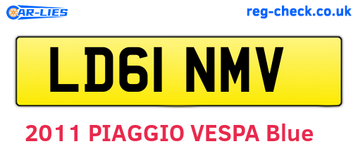 LD61NMV are the vehicle registration plates.