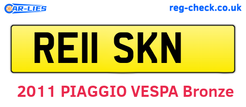 RE11SKN are the vehicle registration plates.