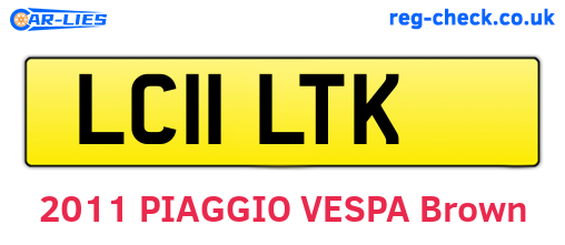 LC11LTK are the vehicle registration plates.
