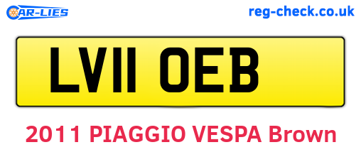 LV11OEB are the vehicle registration plates.