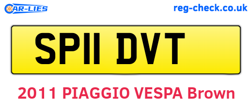 SP11DVT are the vehicle registration plates.