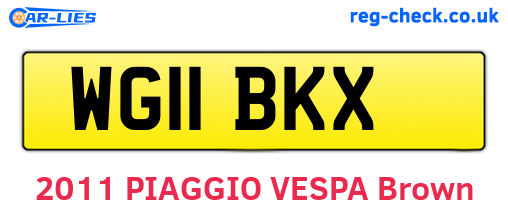 WG11BKX are the vehicle registration plates.