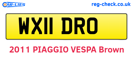 WX11DRO are the vehicle registration plates.