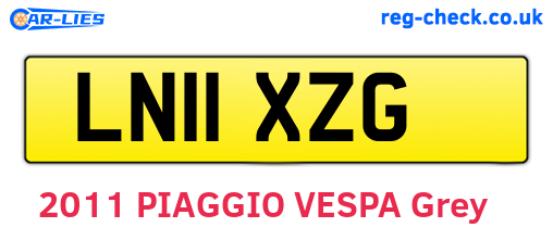 LN11XZG are the vehicle registration plates.