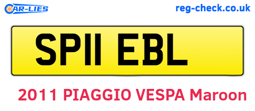 SP11EBL are the vehicle registration plates.