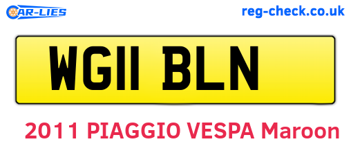 WG11BLN are the vehicle registration plates.
