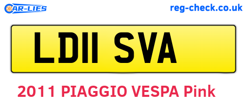 LD11SVA are the vehicle registration plates.