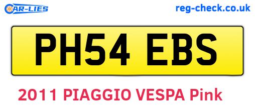 PH54EBS are the vehicle registration plates.