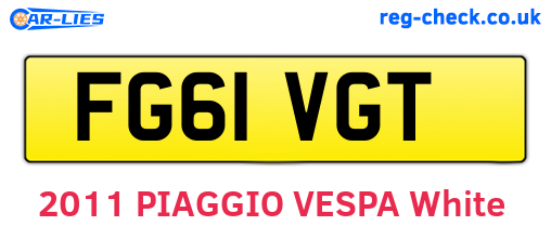 FG61VGT are the vehicle registration plates.