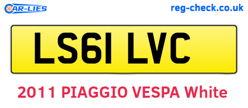 LS61LVC are the vehicle registration plates.