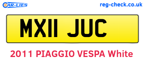 MX11JUC are the vehicle registration plates.