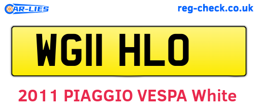 WG11HLO are the vehicle registration plates.