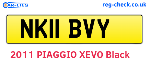 NK11BVY are the vehicle registration plates.