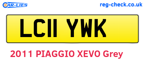 LC11YWK are the vehicle registration plates.