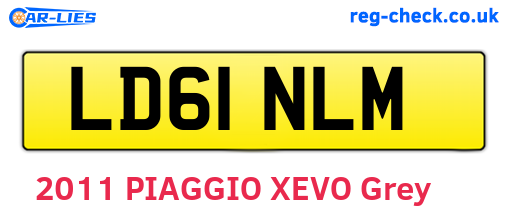 LD61NLM are the vehicle registration plates.
