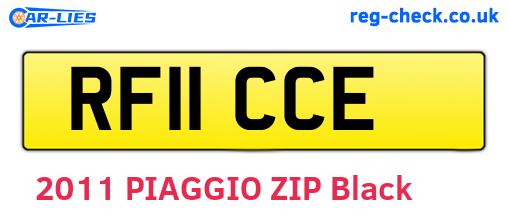RF11CCE are the vehicle registration plates.