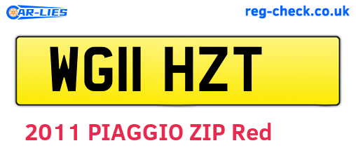 WG11HZT are the vehicle registration plates.