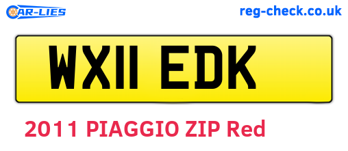 WX11EDK are the vehicle registration plates.