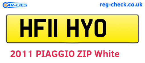 HF11HYO are the vehicle registration plates.