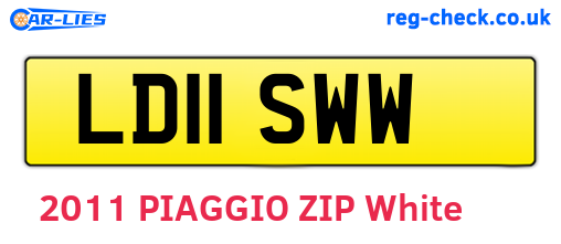 LD11SWW are the vehicle registration plates.
