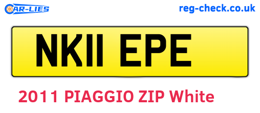 NK11EPE are the vehicle registration plates.