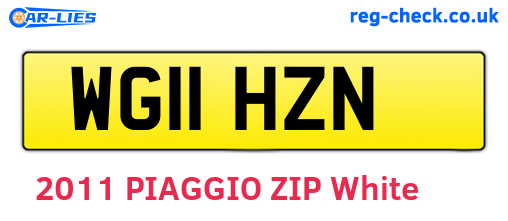 WG11HZN are the vehicle registration plates.