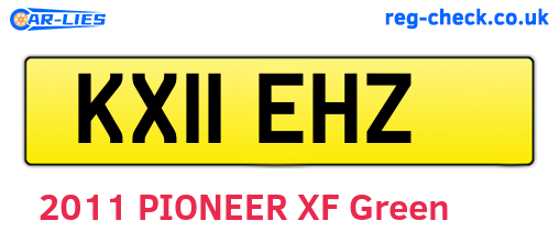 KX11EHZ are the vehicle registration plates.