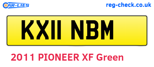 KX11NBM are the vehicle registration plates.