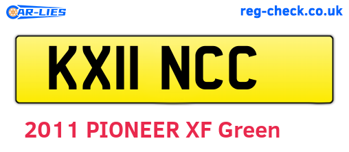KX11NCC are the vehicle registration plates.
