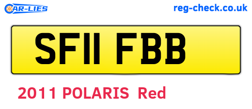 SF11FBB are the vehicle registration plates.