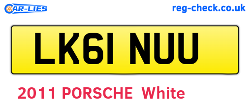 LK61NUU are the vehicle registration plates.