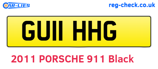GU11HHG are the vehicle registration plates.