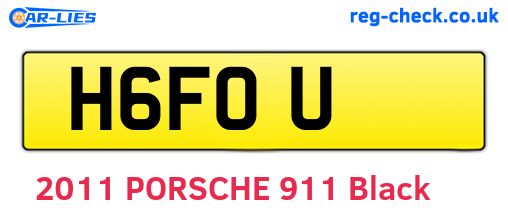 H6FOU are the vehicle registration plates.