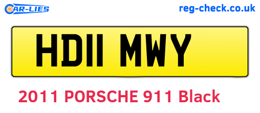 HD11MWY are the vehicle registration plates.