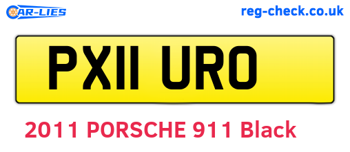 PX11URO are the vehicle registration plates.