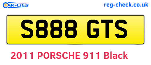S888GTS are the vehicle registration plates.